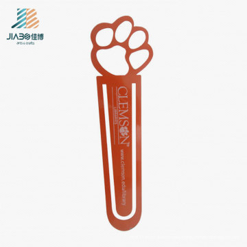 Customize Logo Red Copper Foot Metal Bookmark for Wholesale Gift